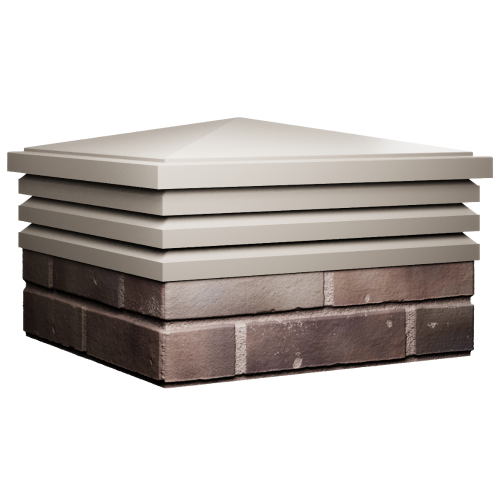 Колпак Zking Бона ХайТек Бежевый на столб 2х2 кирпича (513х513мм) в Сертолово фото