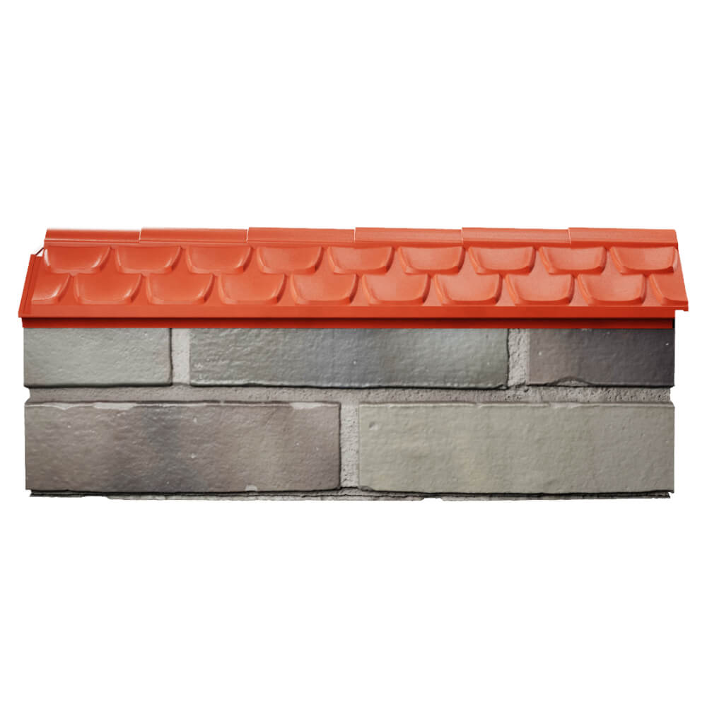 Парапет Zking Эльбрус Красный с посадкой на 0.5 кирпича (130мм) в Сертолово фото