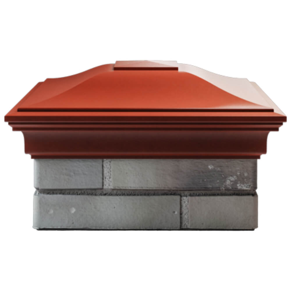 Колпак Zking Монблан Красный на столб 1.5х1.5 кирпича (385х385мм) Сертолово фото
