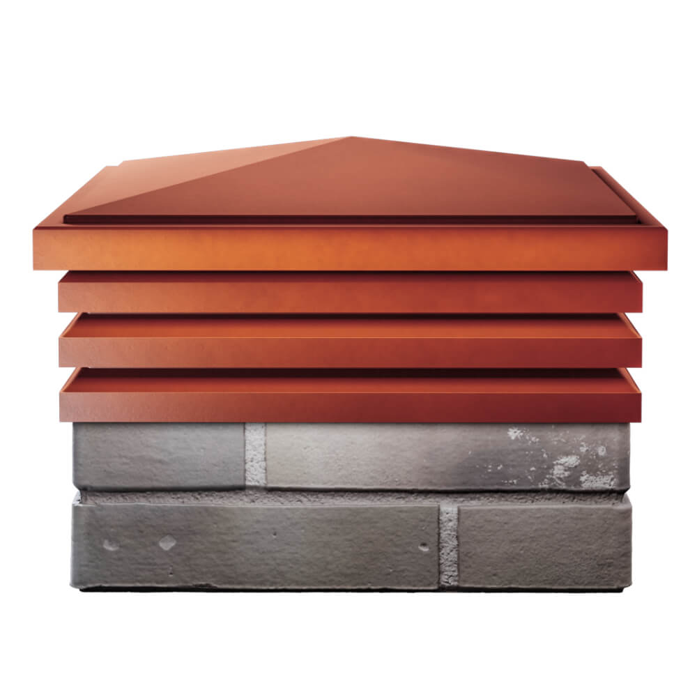 Колпак Zking Бона ХайТек Красный на столб 1.5х1.5 кирпича (385х385мм) Сертолово фото