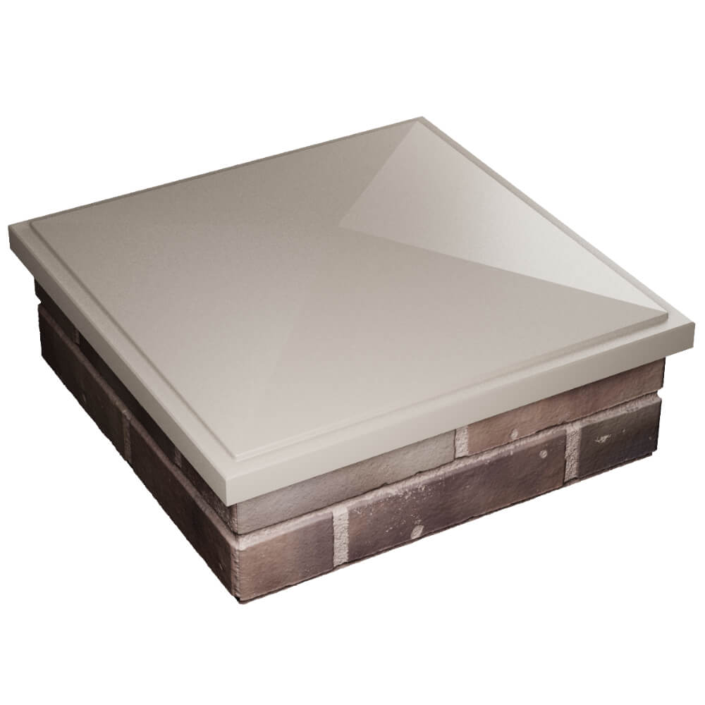 Колпак Zking БонаМоно Бежевый на столб 2х2 кирпича (515х515, 530х530мм) в Сертолово фото