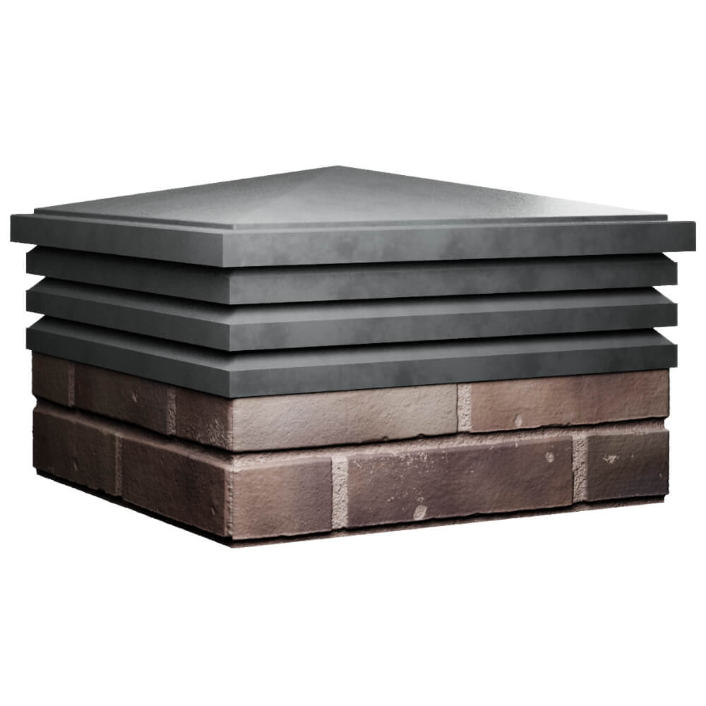 Колпак Zking Бона ХайТек Серый на столб 2х2 кирпича (513х513мм) в Сертолово фото