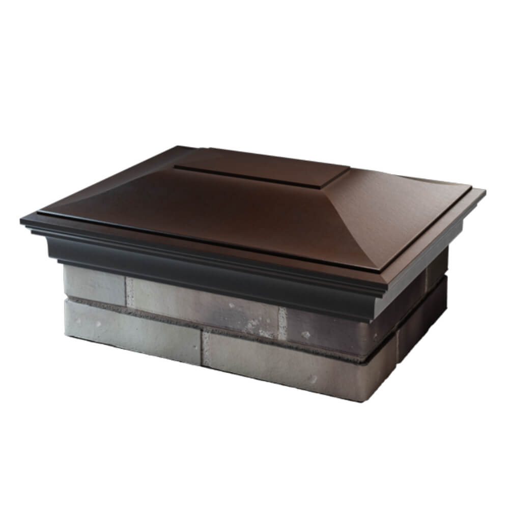 Колпак Zking Монблан Коричневый на столб 2х1.5 кирпича (515х385мм) в Сертолово фото