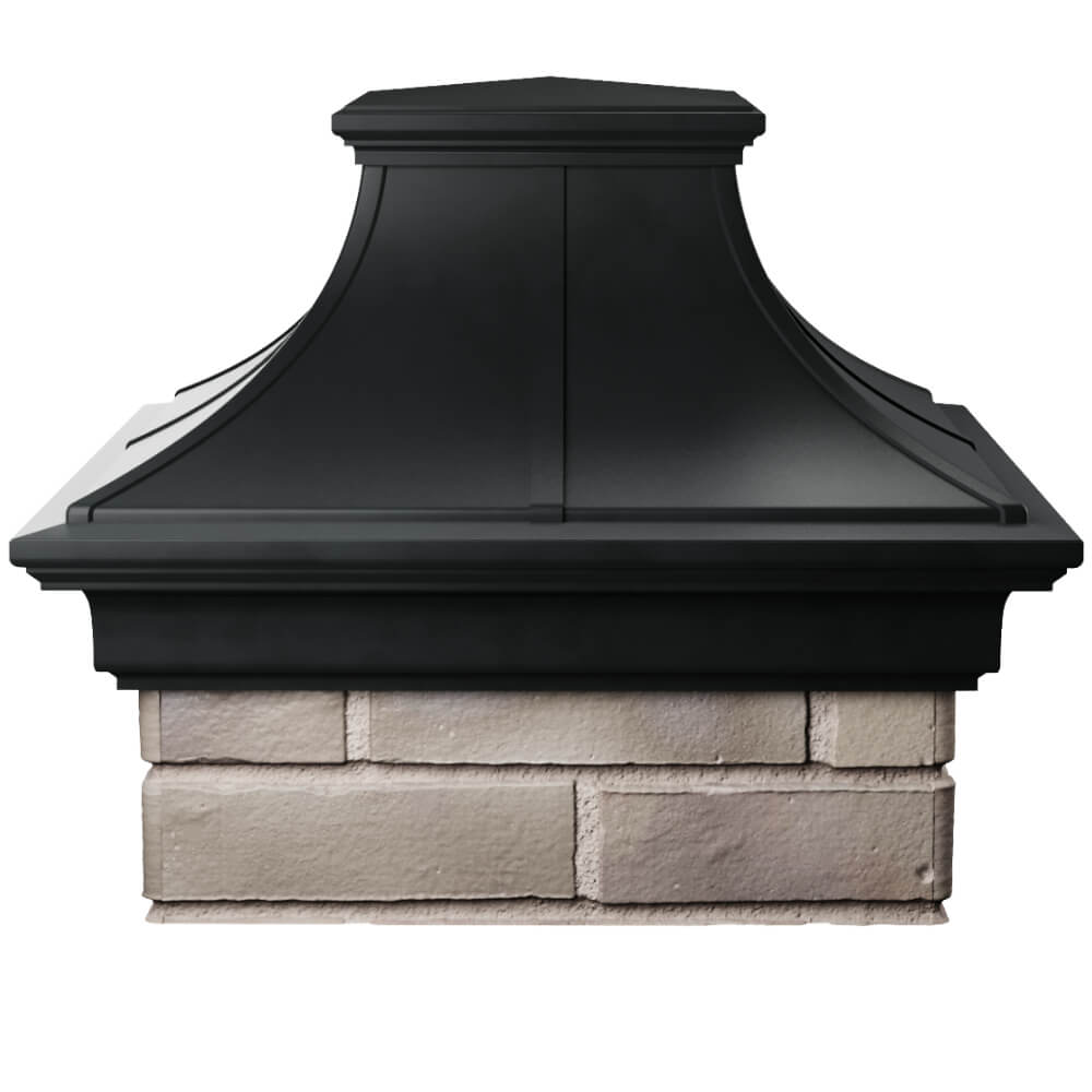 Колпак Zking Монблан Премиум Черный на столб 1.5х1.5 кирпича (385х385мм) Сертолово фото
