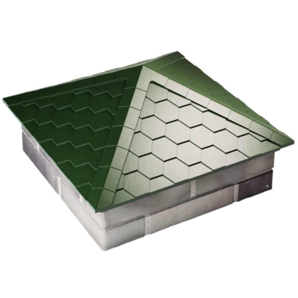 Колпак Zking Эверест Зеленый на столб 2х2 кирпича (535х535мм) Сертолово фото
