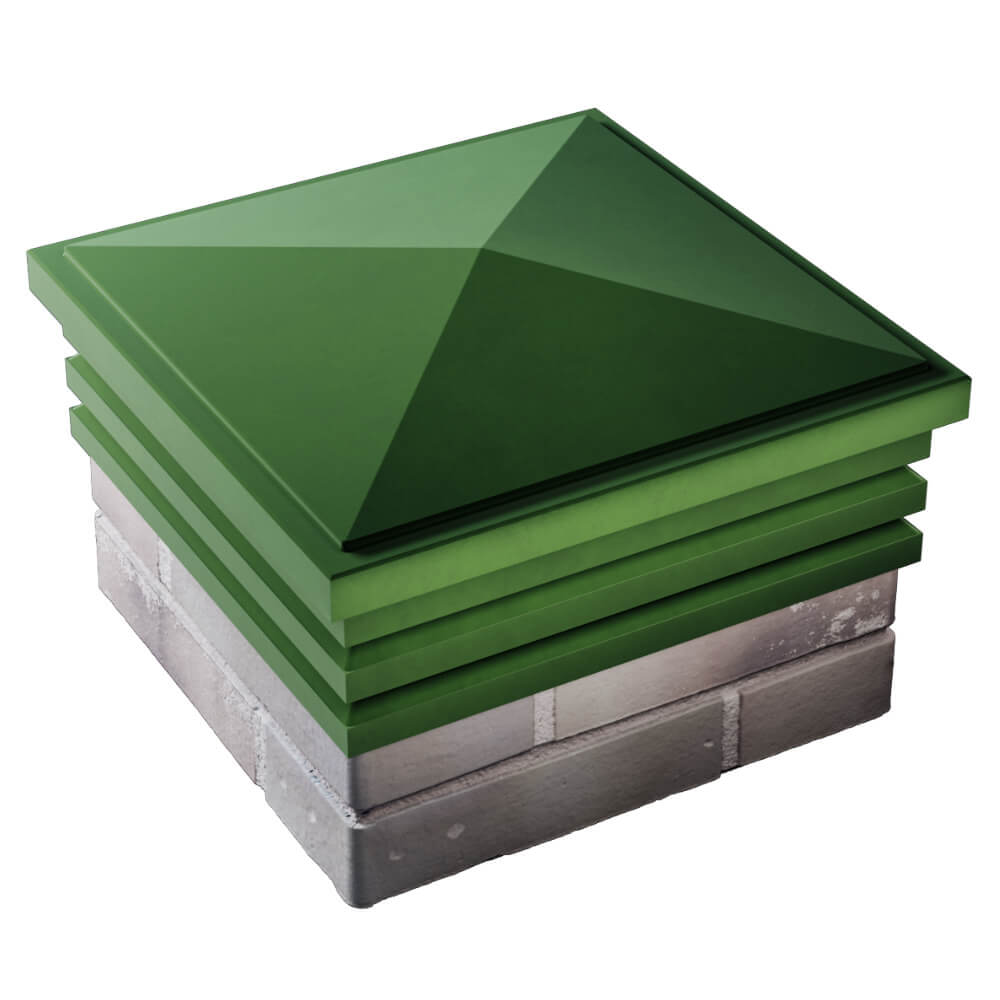 Колпак Zking Бона ХайТек Зеленый на столб 1.5х1.5 кирпича (385х385мм) в Сертолово фото