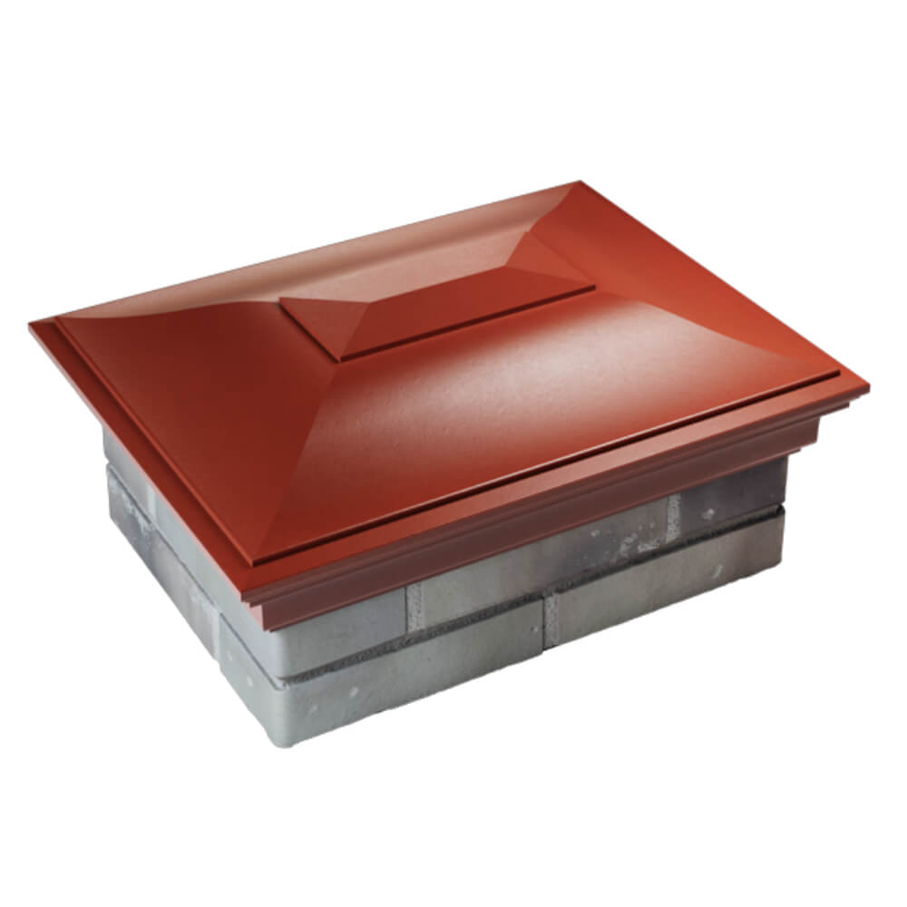 Колпак Zking Монблан Красный на столб 2х1.5 кирпича (515х385мм) Сертолово фото