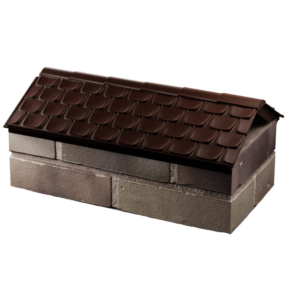 Парапет Zking Эльбрус Коричневый с посадкой на 1 кирпич (255мм) в Сертолово фото