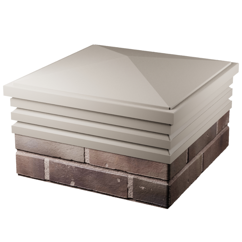 Колпак Zking Бона ХайТек Бежевый на столб 2х2 кирпича (513х513мм) в Сертолово фото