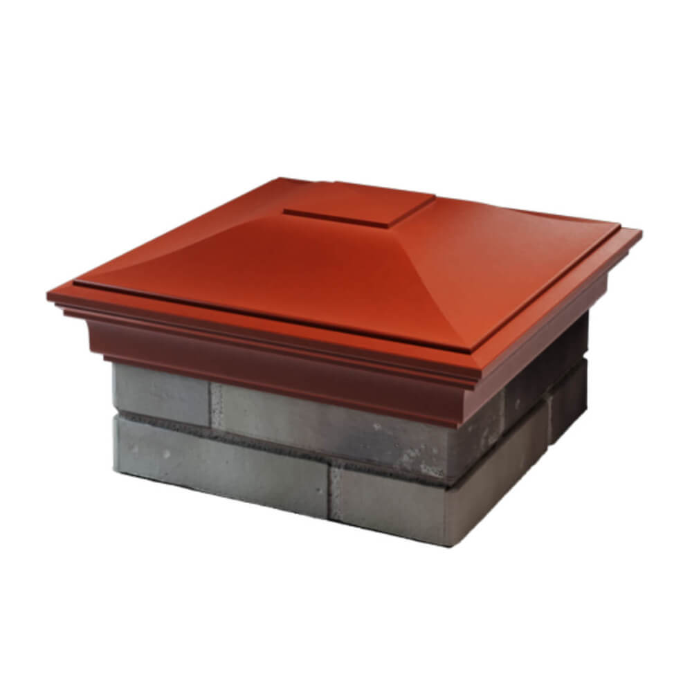 Колпак Zking Монблан Красный на столб 1.5х1.5 еврокирпича 0.7НФ (355х355мм) в Сертолово фото