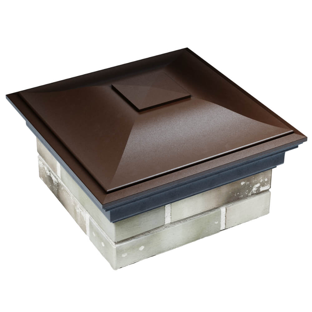 Колпак Zking Монблан Коричневый на столб 1.5х1.5 кирпича (385х385мм) в Сертолово фото