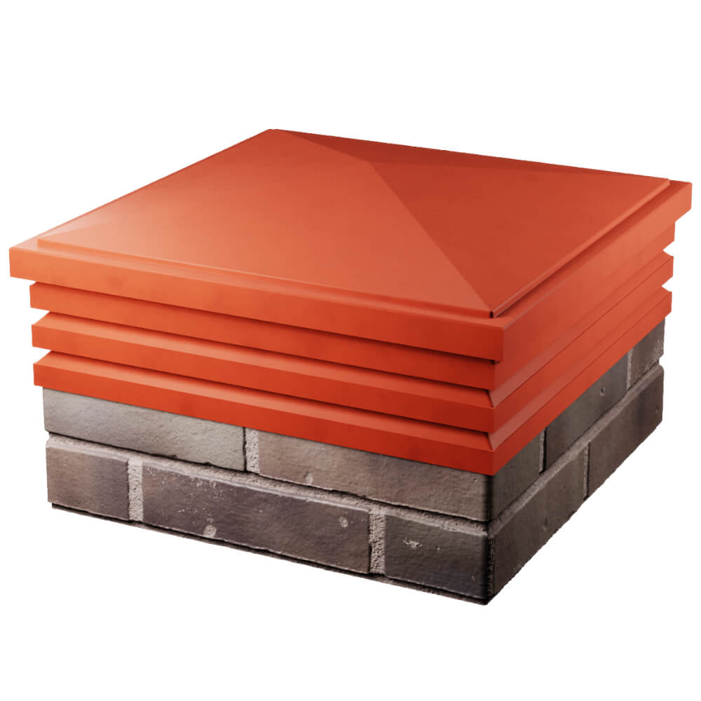 Колпак Zking Бона ХайТек Красный на столб 2х2 кирпича (513х513мм) в Сертолово фото