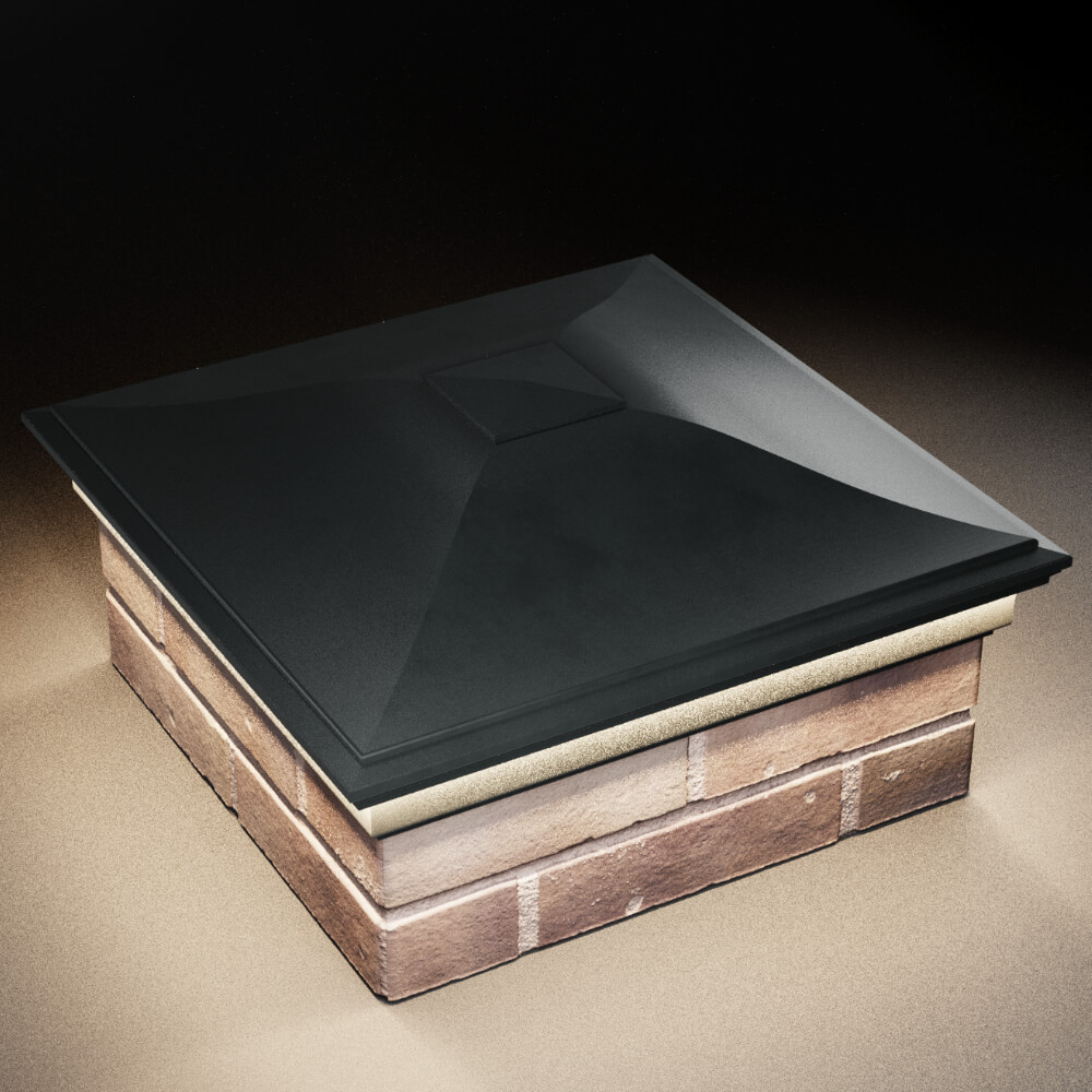 Колпак Zking Монблан Черный на столб 2х2 кирпича (515х515мм) c подсветкой в Сертолово фото