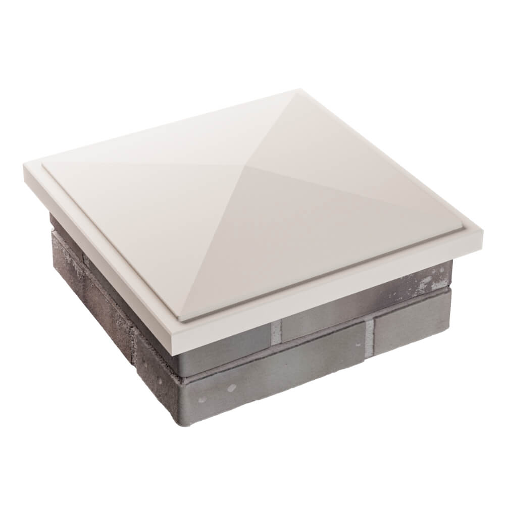 Колпак Zking БонаМоно Бежевый на столб 1.5х1.5 кирпича (385х385, 400х400мм) в Сертолово фото