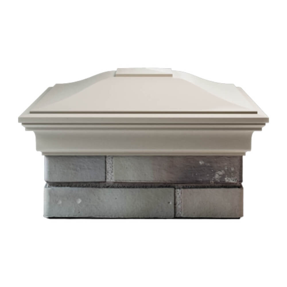 Колпак Zking Монблан Бежевый на столб 1.5х1.5 еврокирпича 0.7НФ (355х355мм) Сертолово фото