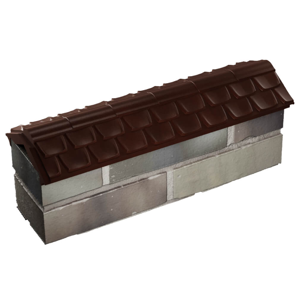 Парапет Zking Эльбрус Коричневый с посадкой на 0.5 кирпича (130мм) в Сертолово фото