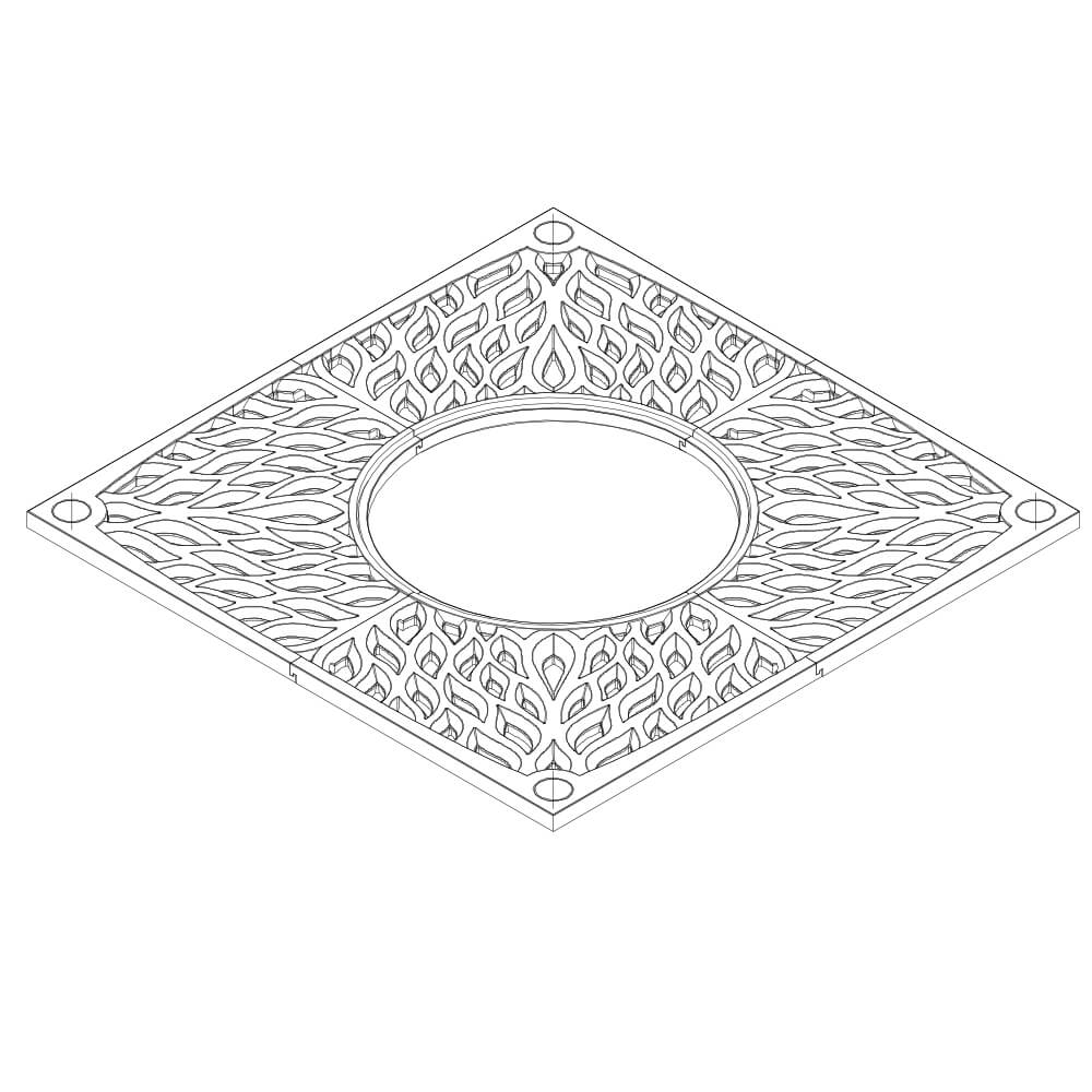 Приствольная решетка для дерева ZKING CRUST 2х2м Черная в Сертолово фото