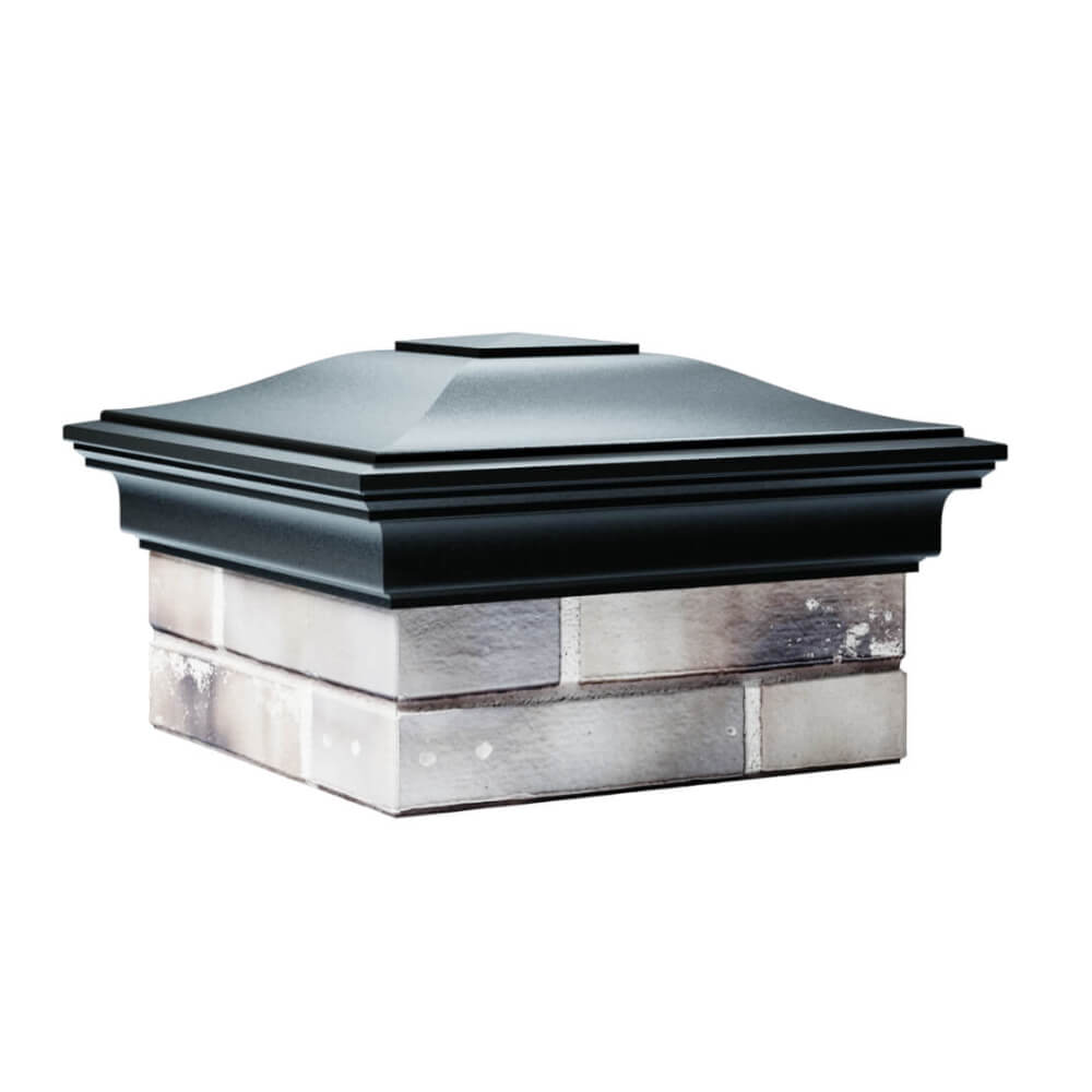 Колпак Zking Монблан Черный на столб 1.5х1.5 еврокирпича 0.7НФ (355х355мм) в Сертолово фото