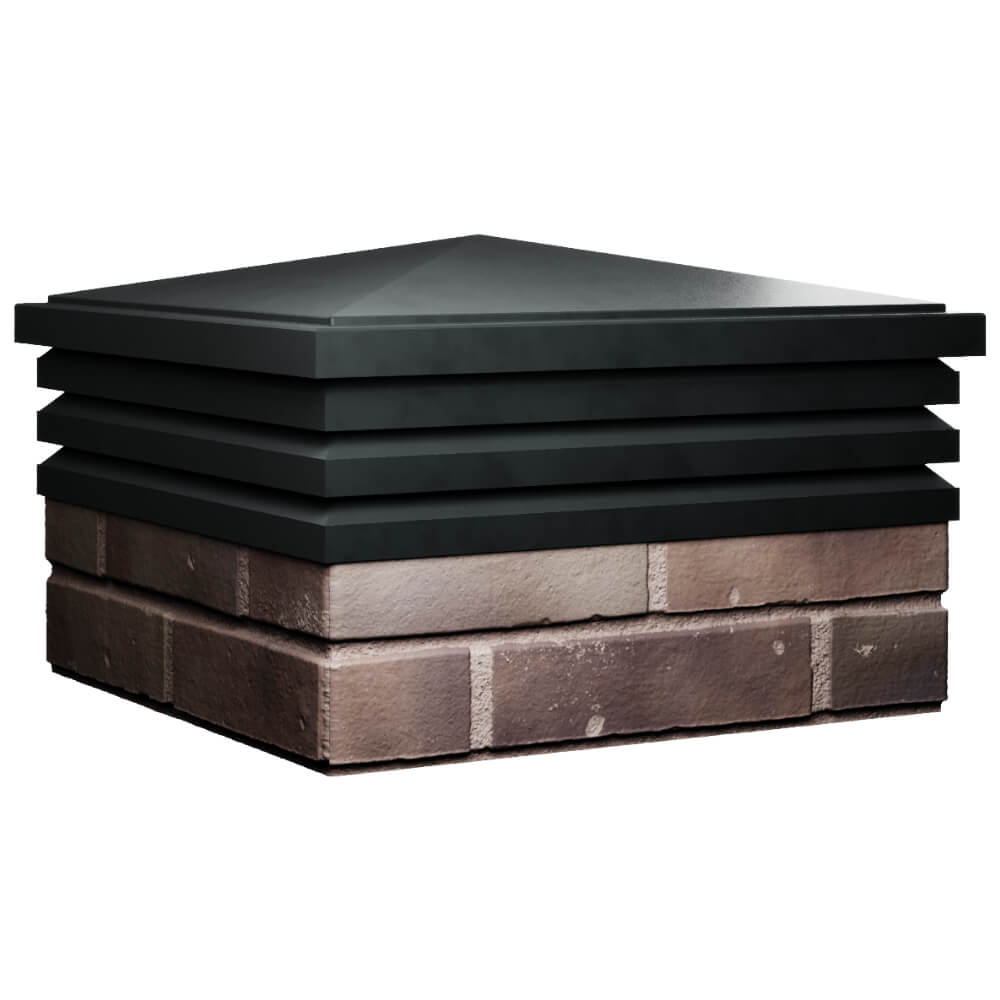 Колпак Zking Бона ХайТек Черный на столб 2х2 кирпича (513х513мм) в Сертолово фото