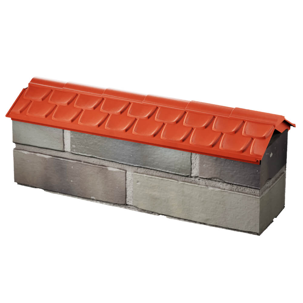 Парапет Zking Эльбрус Красный с посадкой на 0.5 кирпича (130мм) в Сертолово фото