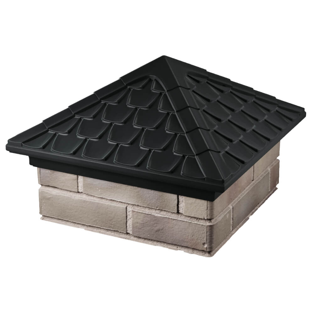 Колпак Zking Эльбрус Черный на столб 1.5х1.5 кирпича (385х385мм) в Сертолово фото