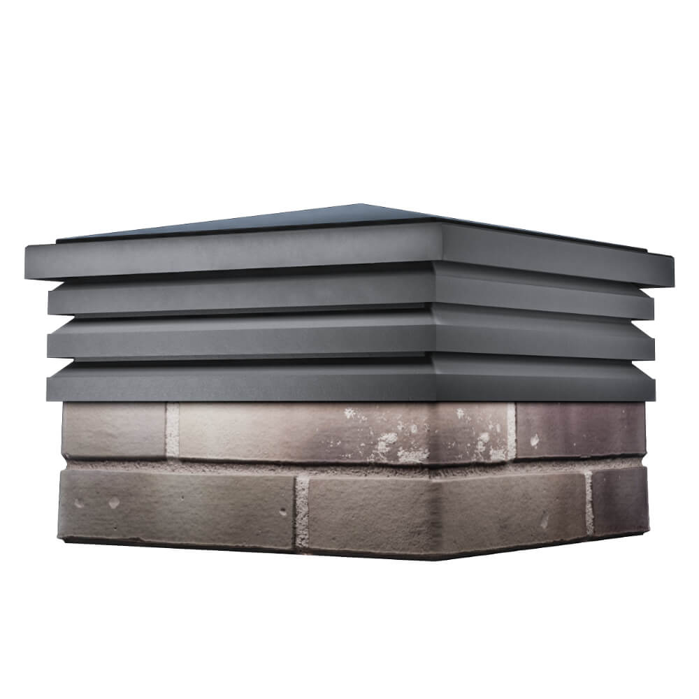 Колпак Zking Бона ХайТек Серый на столб 1.5х1.5 кирпича (385х385мм) в Сертолово фото