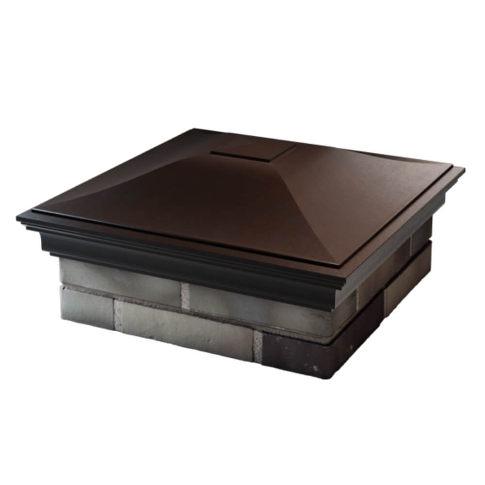 Колпак Zking Монблан Коричневый на столб 2х2 кирпича (515х515мм) в Сертолово фото
