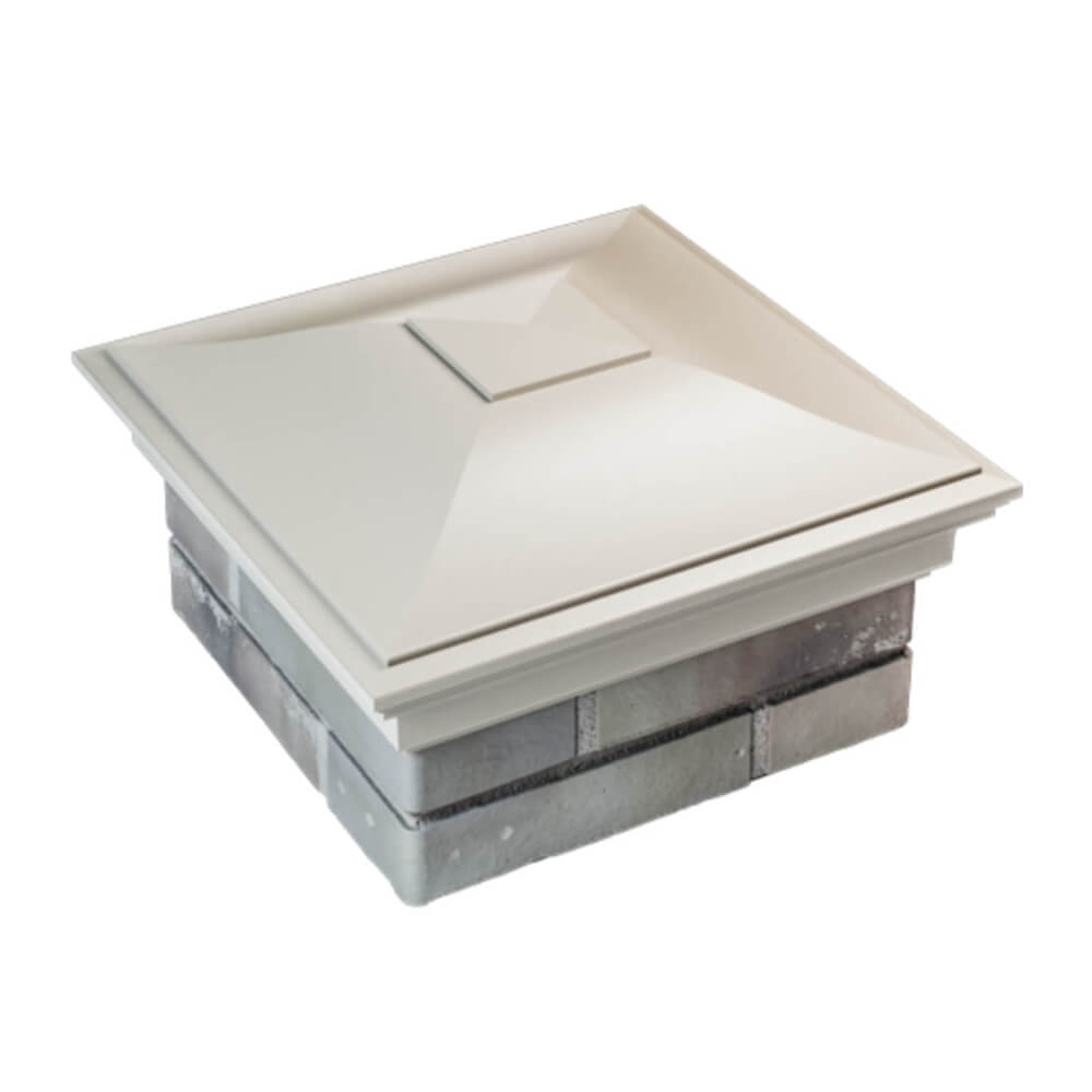 Колпак Zking Монблан Бежевый на столб 1.5х1.5 еврокирпича 0.7НФ (355х355мм) в Сертолово фото