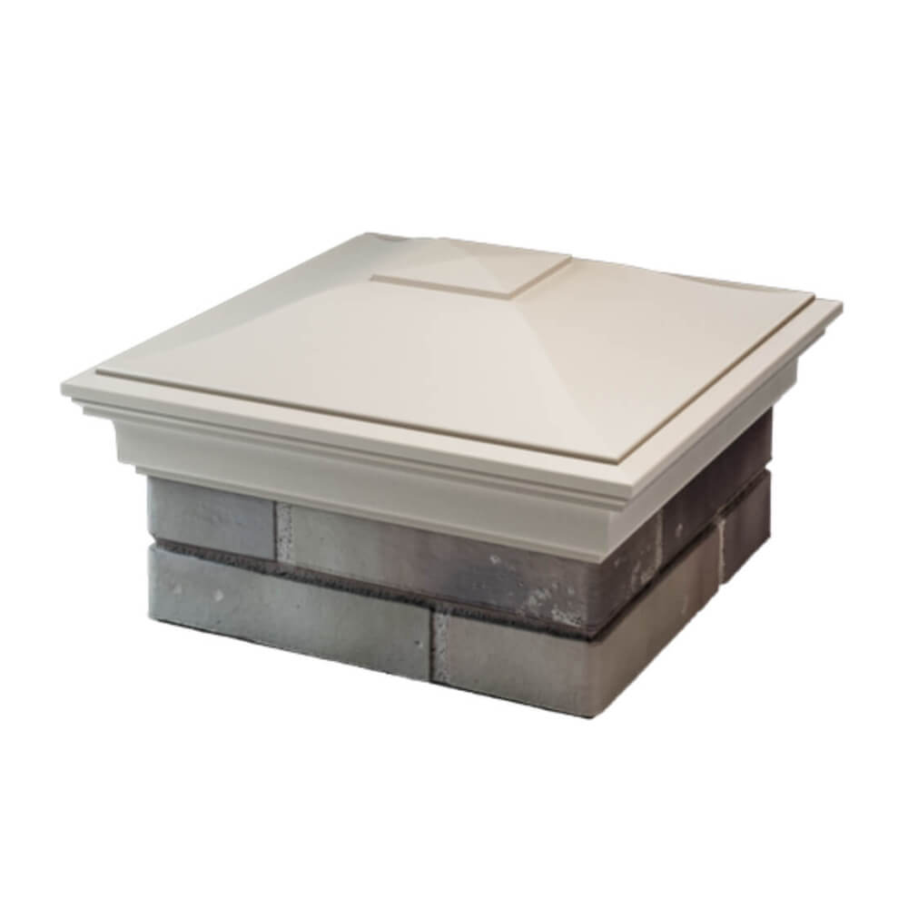 Колпак Zking Монблан Бежевый на столб 1.5х1.5 еврокирпича 0.7НФ (355х355мм) в Сертолово фото