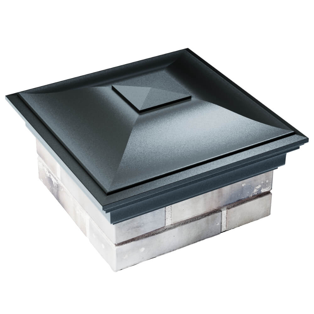 Колпак Zking Монблан Черный на столб 1.5х1.5 кирпича (385х385мм) в Сертолово фото