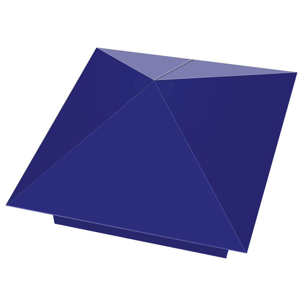 Колпак металлический 400х400мм RAL5002 Синий Ультрамарин заборный Сертолово фото