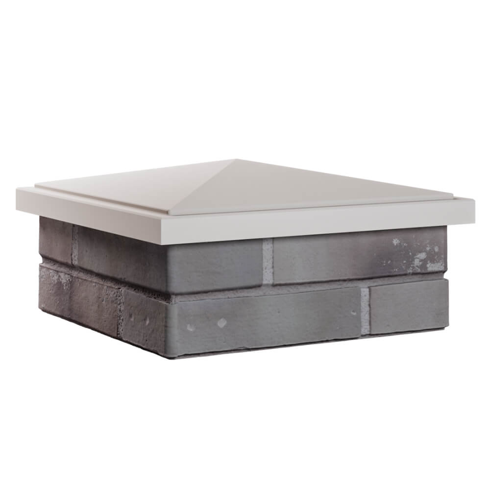 Колпак Zking БонаМоно Бежевый на столб 1.5х1.5 кирпича (385х385, 400х400мм) в Сертолово фото