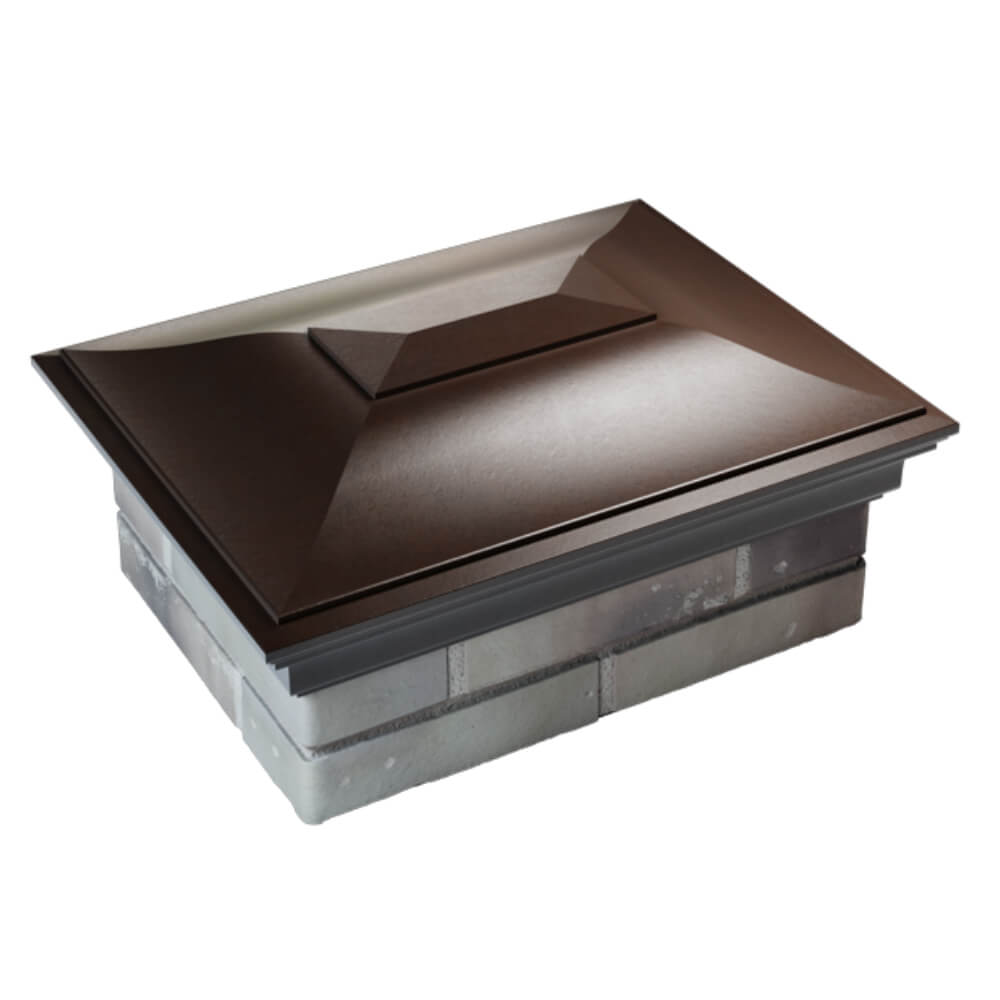 Колпак Zking Монблан Коричневый на столб 2х1.5 кирпича (515х385мм) Сертолово фото