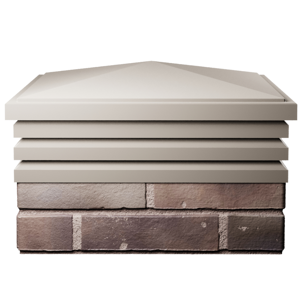 Колпак Zking Бона ХайТек Бежевый на столб 2х2 кирпича (513х513мм) Сертолово фото