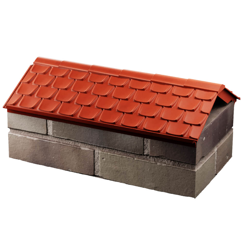 Парапет Zking Эльбрус Красный с посадкой на 1 кирпич (255мм) в Сертолово фото