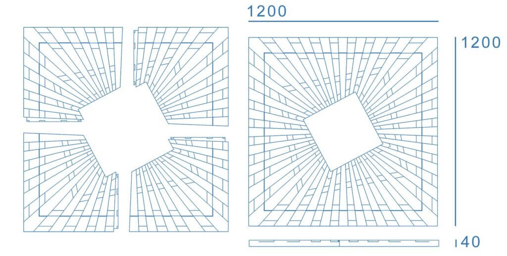 Приствольная решетка для дерева ZKING ATMOSPHERE 1.2х1.2м Черная в Сертолово фото