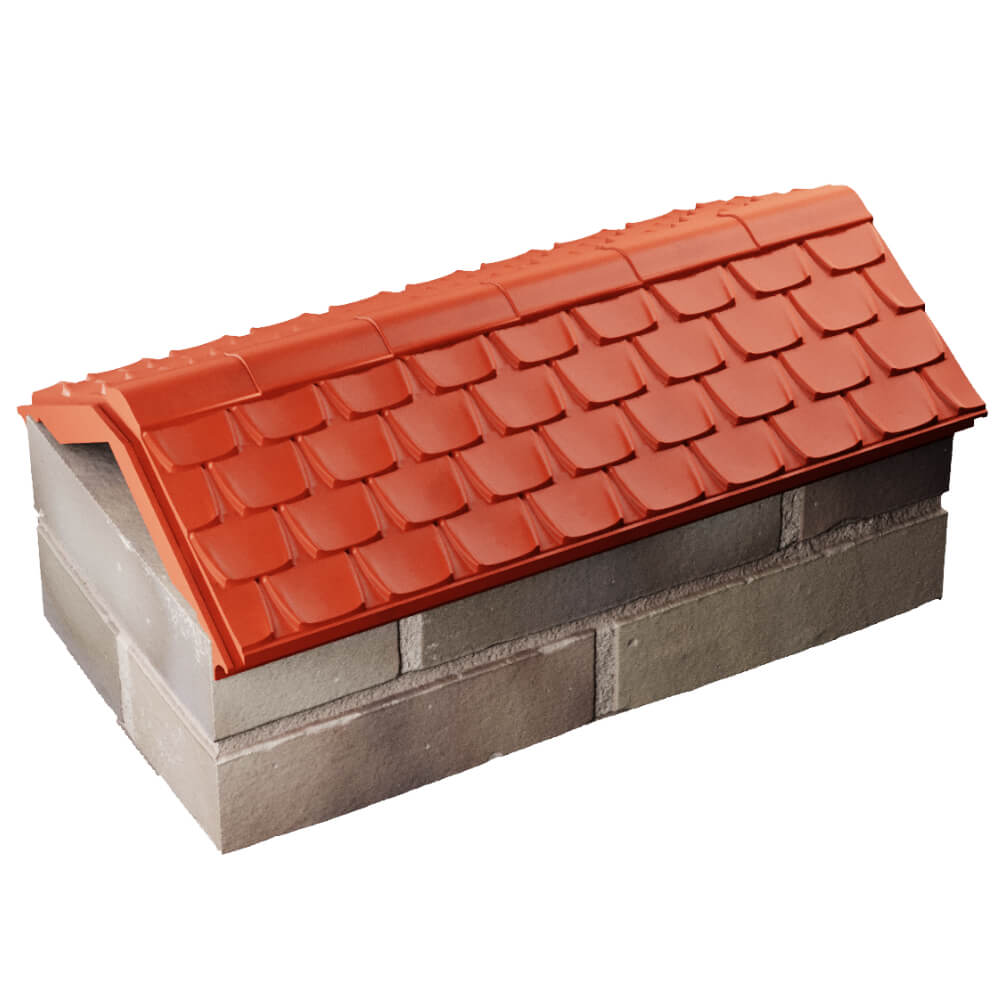Парапет Zking Эльбрус Красный с посадкой на 1 кирпич (255мм) в Сертолово фото