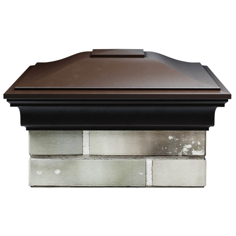 Колпак Zking Монблан Коричневый на столб 1.5х1.5 кирпича (385х385мм) Сертолово фото