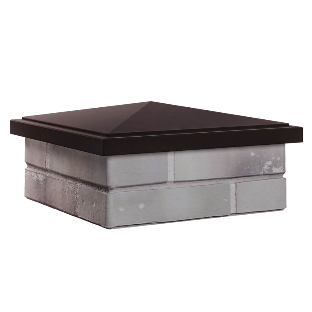 Колпак Zking БонаМоно Коричневый на столб 1.5х1.5 кирпича (385х385, 400х400мм) в Сертолово фото