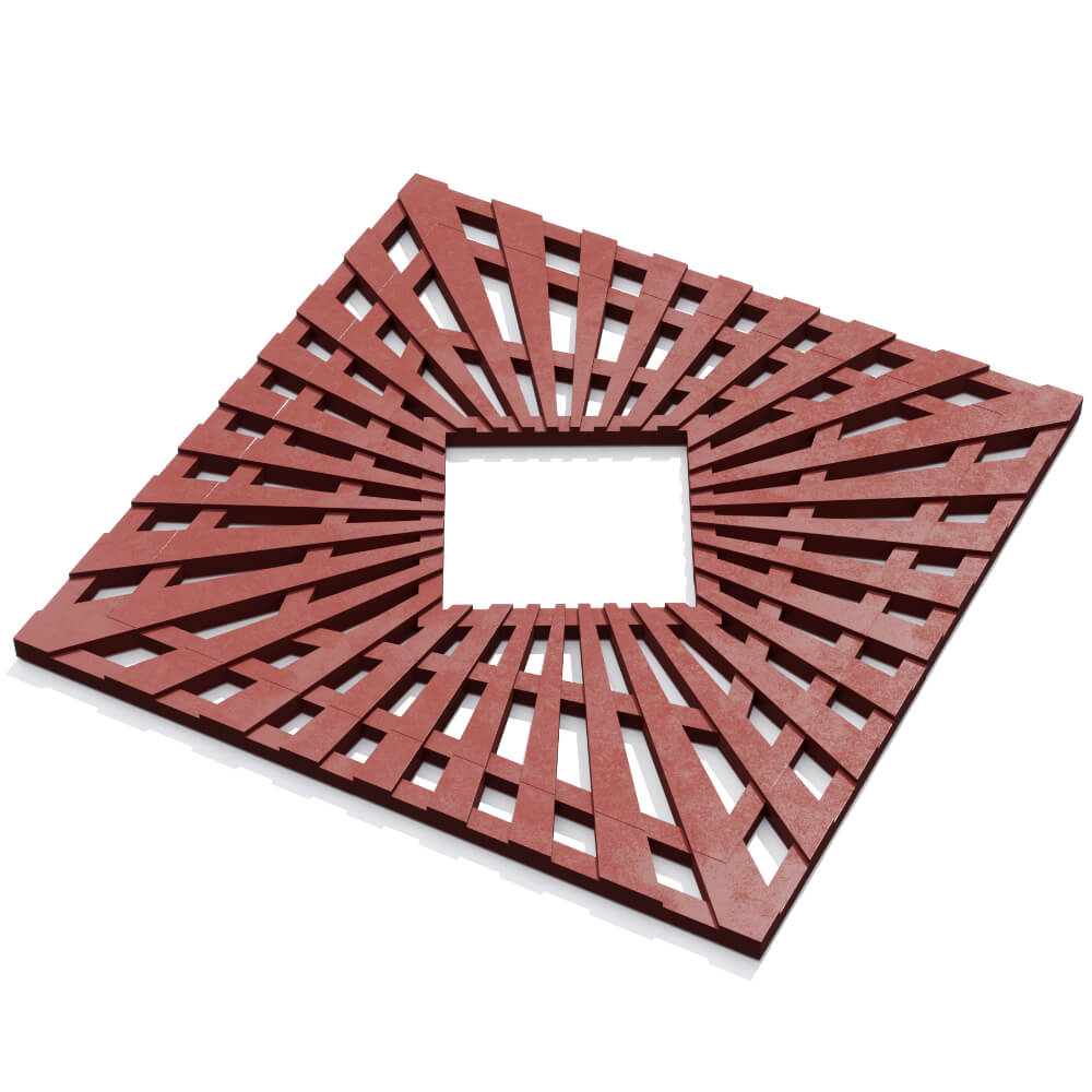 Приствольная решетка для дерева ZKING ATMOSPHERE 1.2х1.2м Красная в Сертолово фото