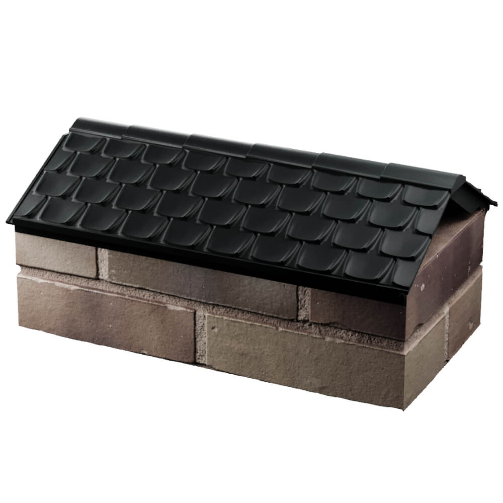 Парапет Zking Эльбрус Черный с посадкой на 1 кирпич (255мм) в Сертолово фото