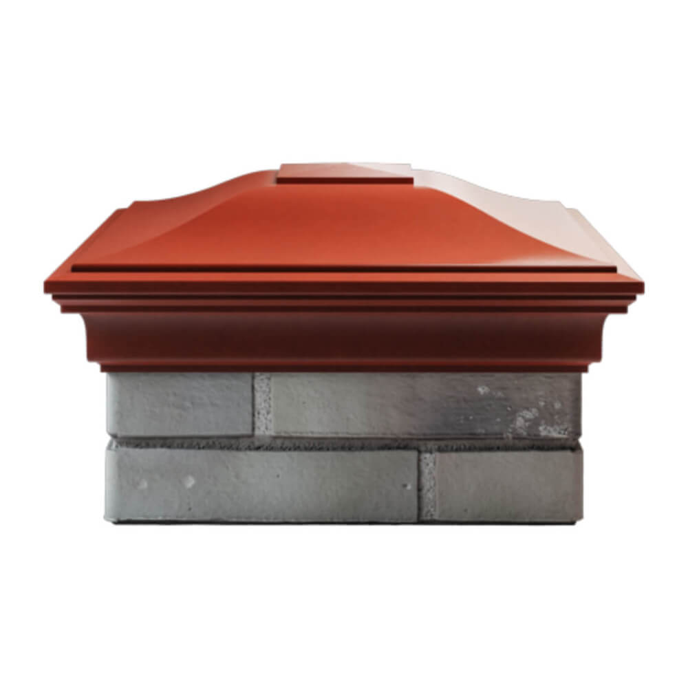 Колпак Zking Монблан Красный на столб 1.5х1.5 еврокирпича 0.7НФ (355х355мм) Сертолово фото