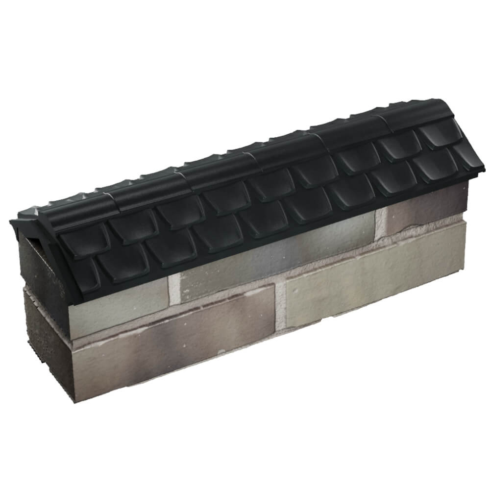 Парапет Zking Эльбрус Черный с посадкой на 0.5 кирпича (130мм) в Сертолово фото