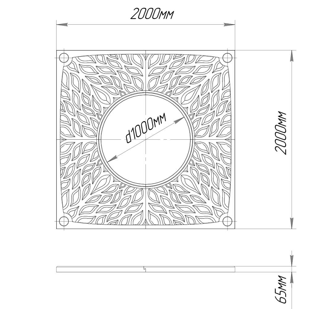 Приствольная решетка для дерева ZKING CRUST 2х2м Черная в Сертолово фото