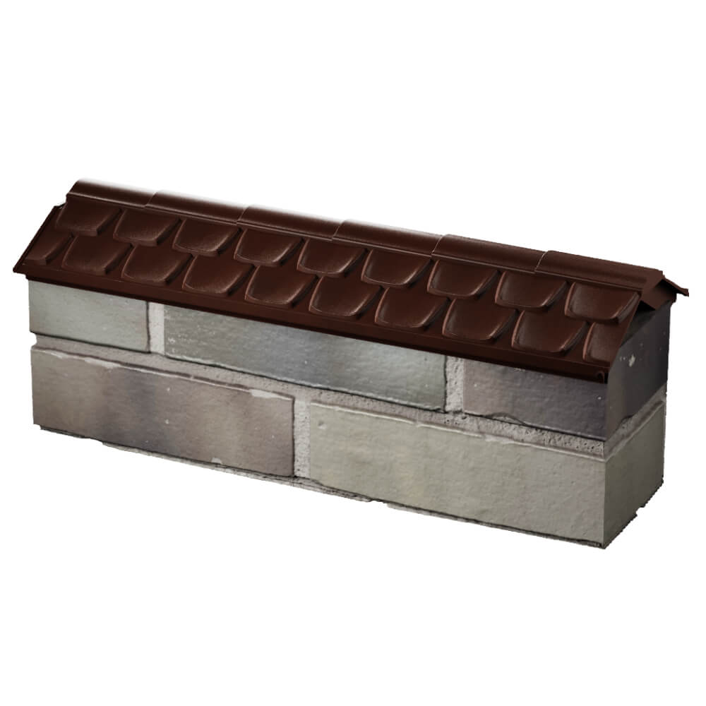 Парапет Zking Эльбрус Коричневый с посадкой на 0.5 кирпича (130мм) в Сертолово фото