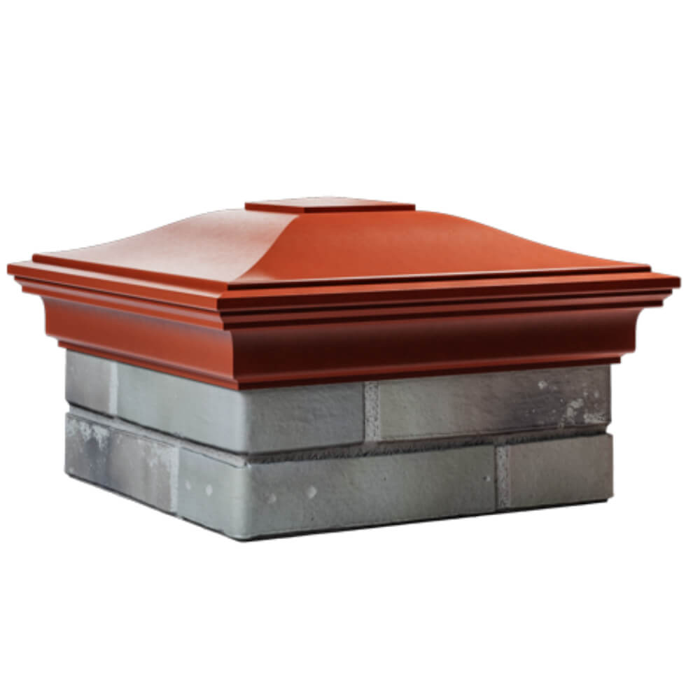 Колпак Zking Монблан Красный на столб 1.5х1.5 кирпича (385х385мм) в Сертолово фото