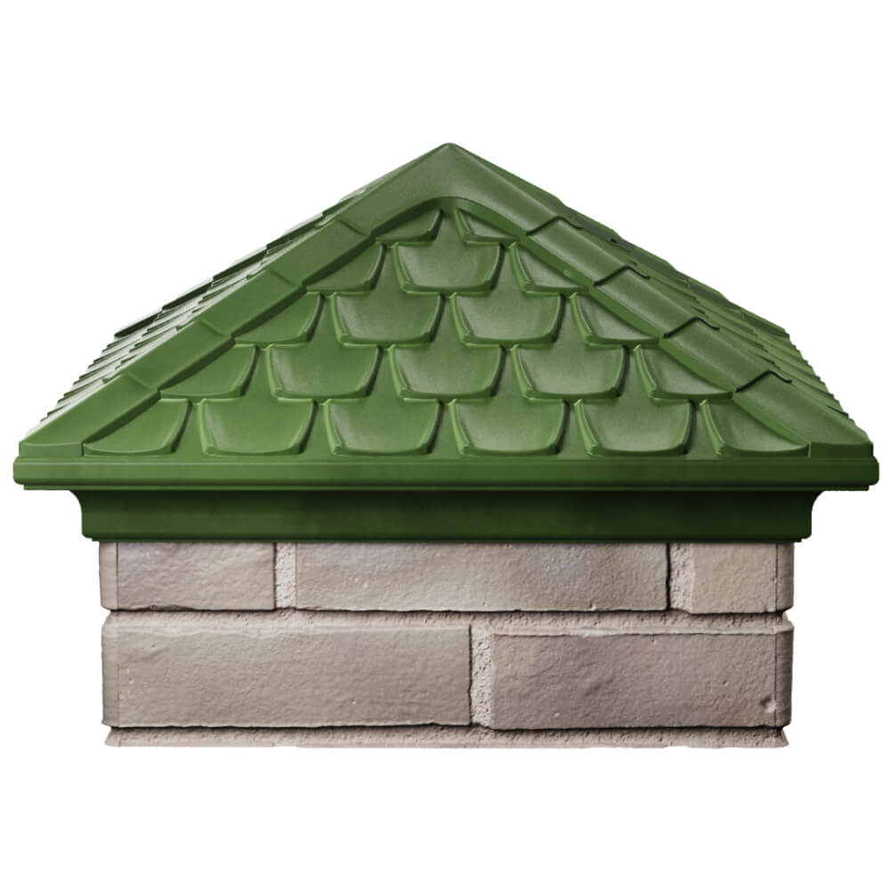 Колпак Zking Эльбрус Зеленый на столб 1.5х1.5 кирпича (385х385мм) Сертолово фото