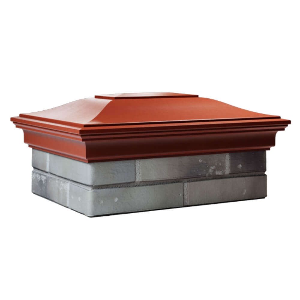 Колпак Zking Монблан Красный на столб 2х1.5 кирпича (515х385мм) в Сертолово фото