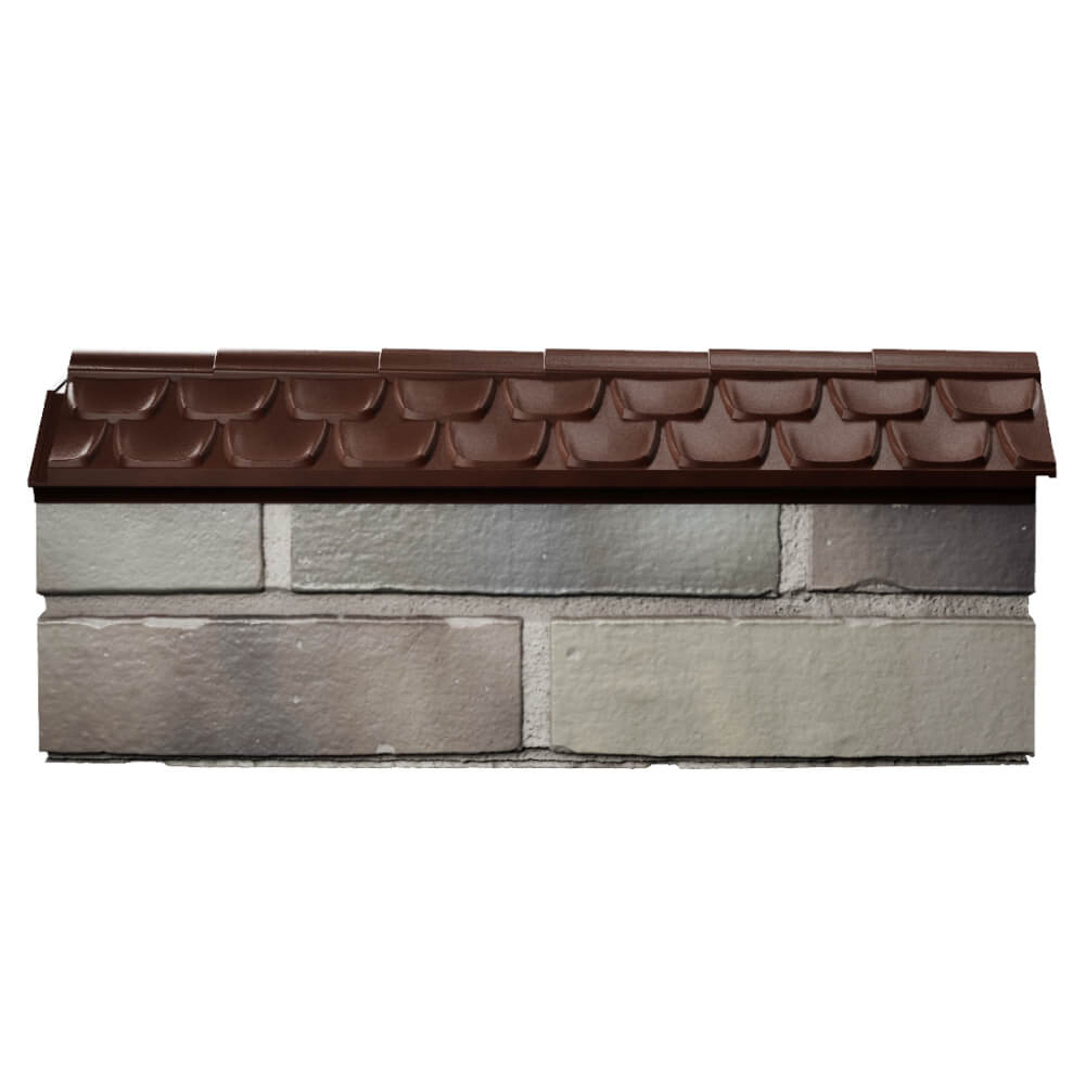 Парапет Zking Эльбрус Коричневый с посадкой на 0.5 кирпича (130мм) в Сертолово фото