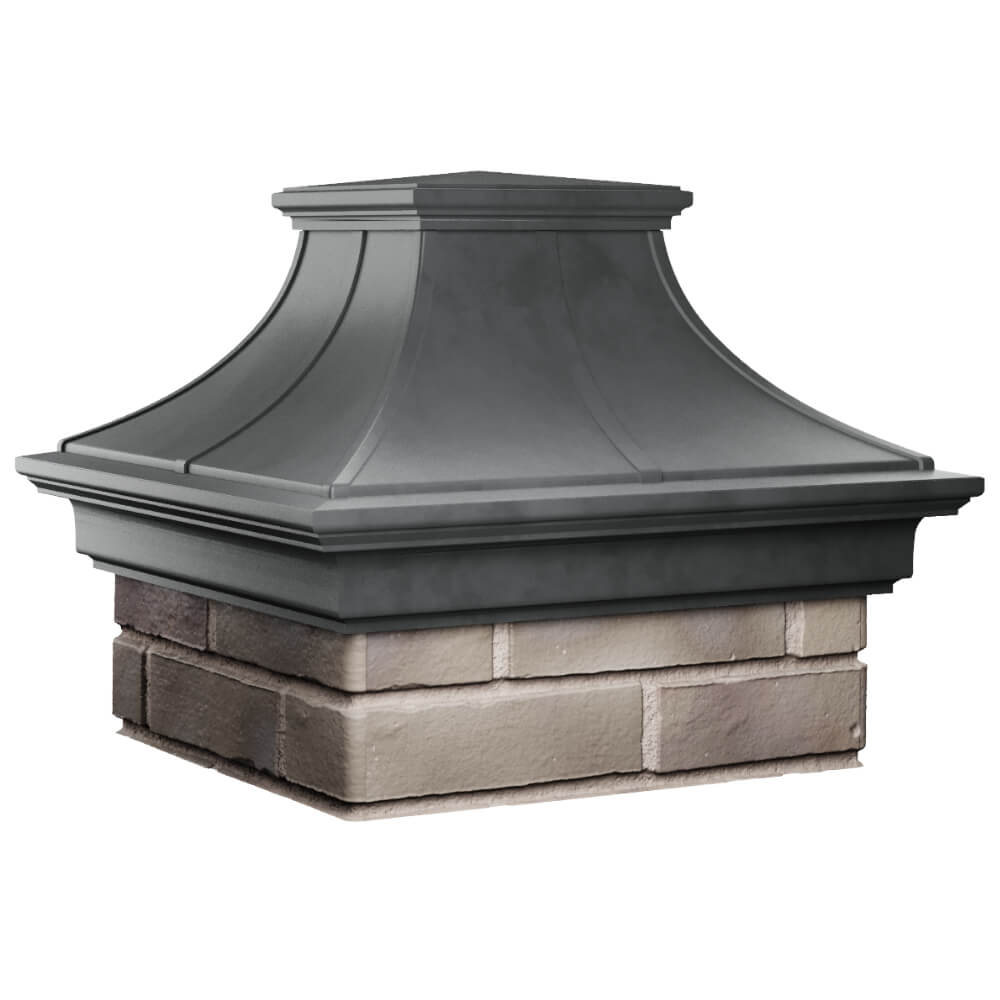 Колпак Zking Монблан Премиум Серый на столб 1.5х1.5 кирпича (385х385мм) в Сертолово фото